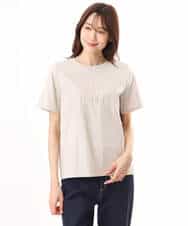 FOKID71085 MK MICHEL KLEIN(MK ミッシェルクラン) [接触冷感/洗える]コットンロゴTシャツ ホワイト
