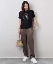 FOKJA70080 MK MICHEL KLEIN(MK ミッシェルクラン) フレームロゴデザインTシャツ/UVカット/接触冷感/洗える ホワイト