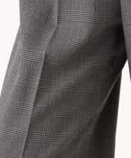 FOLAD45160 MK MICHEL KLEIN(MK ミッシェルクラン) ストレートワイドシルエットパンツ（無地・チェック）/洗える グレー（チェック）