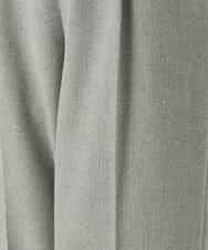 FOLAS46160 MK MICHEL KLEIN(MK ミッシェルクラン) ヘリンボーン柄両面起毛ワイドパンツ/Comfortシリーズ/洗える ライトグレー