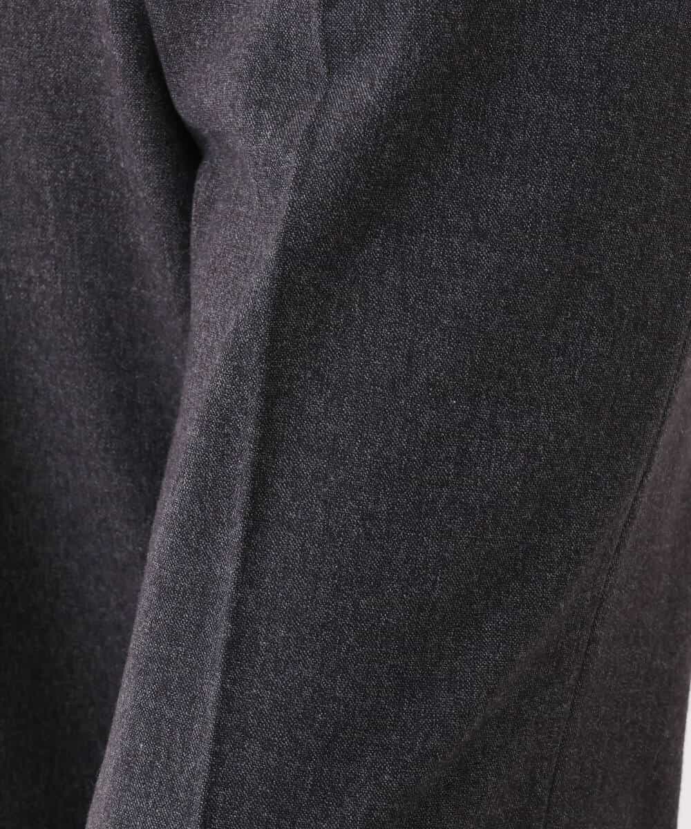 FOLAV58160 MK MICHEL KLEIN(MK ミッシェルクラン) ツイード調両面起毛ワイドパンツ/洗える ダークグレー