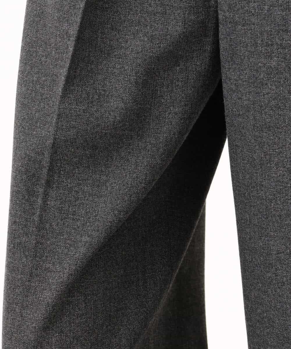 FOLBD58160 MK MICHEL KLEIN(MK ミッシェルクラン) ツイード調両面起毛ワイドパンツ/洗える ライトグレー
