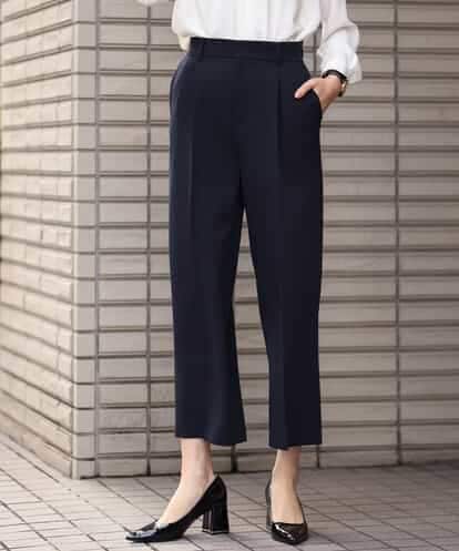 FOLDS12160 MK MICHEL KLEIN ベーシックワイドパンツ/Comfortシリーズ/制菌加工/洗える