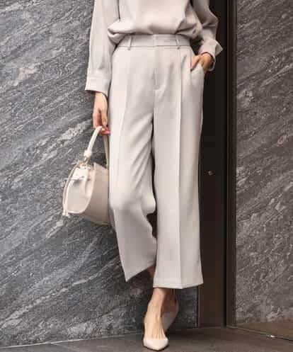 FOLDS12160 MK MICHEL KLEIN ベーシックワイドパンツ/Comfortシリーズ/制菌加工/洗える