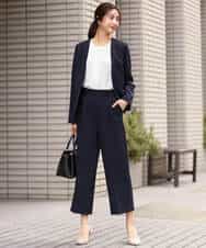 FOLDS12160 MK MICHEL KLEIN(MK ミッシェルクラン) ベーシックワイドパンツ/Comfortシリーズ/制菌加工/洗える ライトベージュ