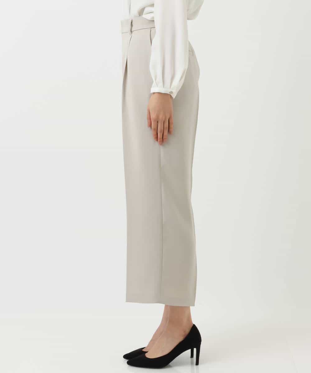 FOLDS12160 MK MICHEL KLEIN(MK ミッシェルクラン) ベーシックワイドパンツ/Comfortシリーズ/制菌加工/洗える ライトベージュ