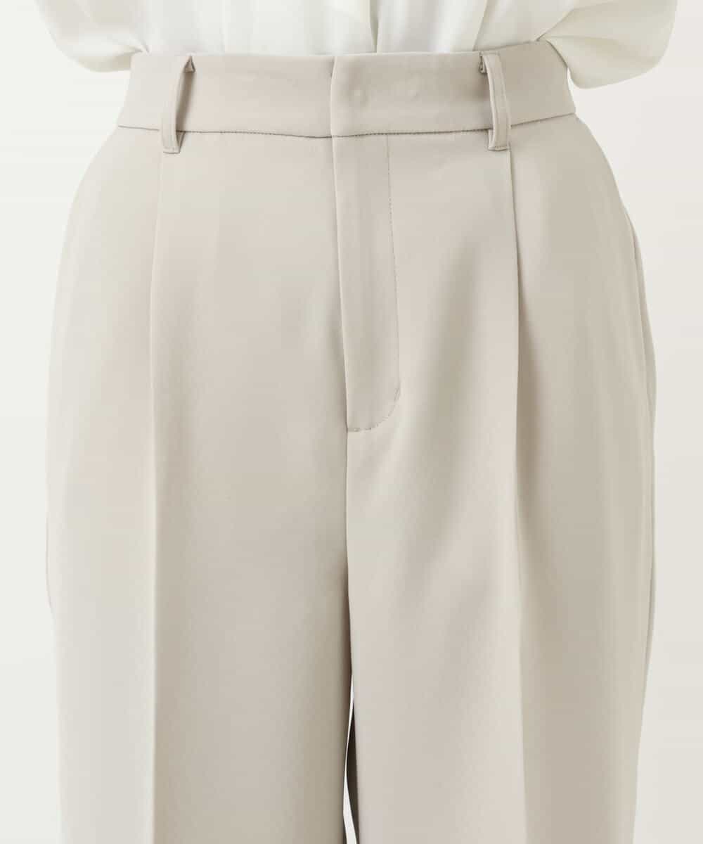 FOLDS12160 MK MICHEL KLEIN(MK ミッシェルクラン) ベーシックワイドパンツ/Comfortシリーズ/制菌加工/洗える ライトベージュ