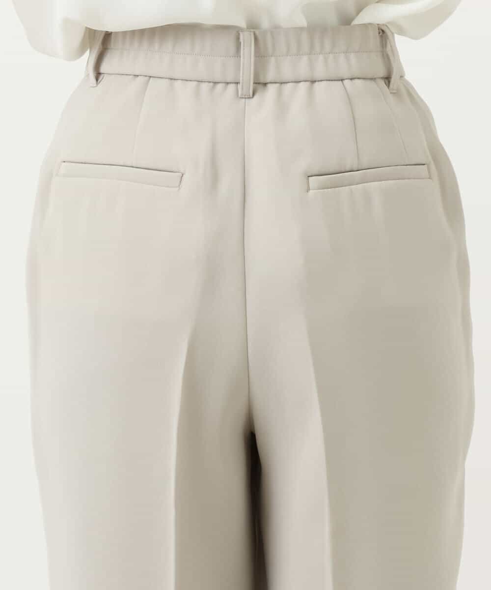 FOLDS12160 MK MICHEL KLEIN(MK ミッシェルクラン) ベーシックワイドパンツ/Comfortシリーズ/制菌加工/洗える ライトベージュ