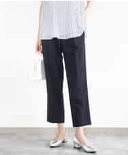 FOLFA28140 MK MICHEL KLEIN(MK ミッシェルクラン) テーパードパンツ/セットアップ対応/洗える ネイビー
