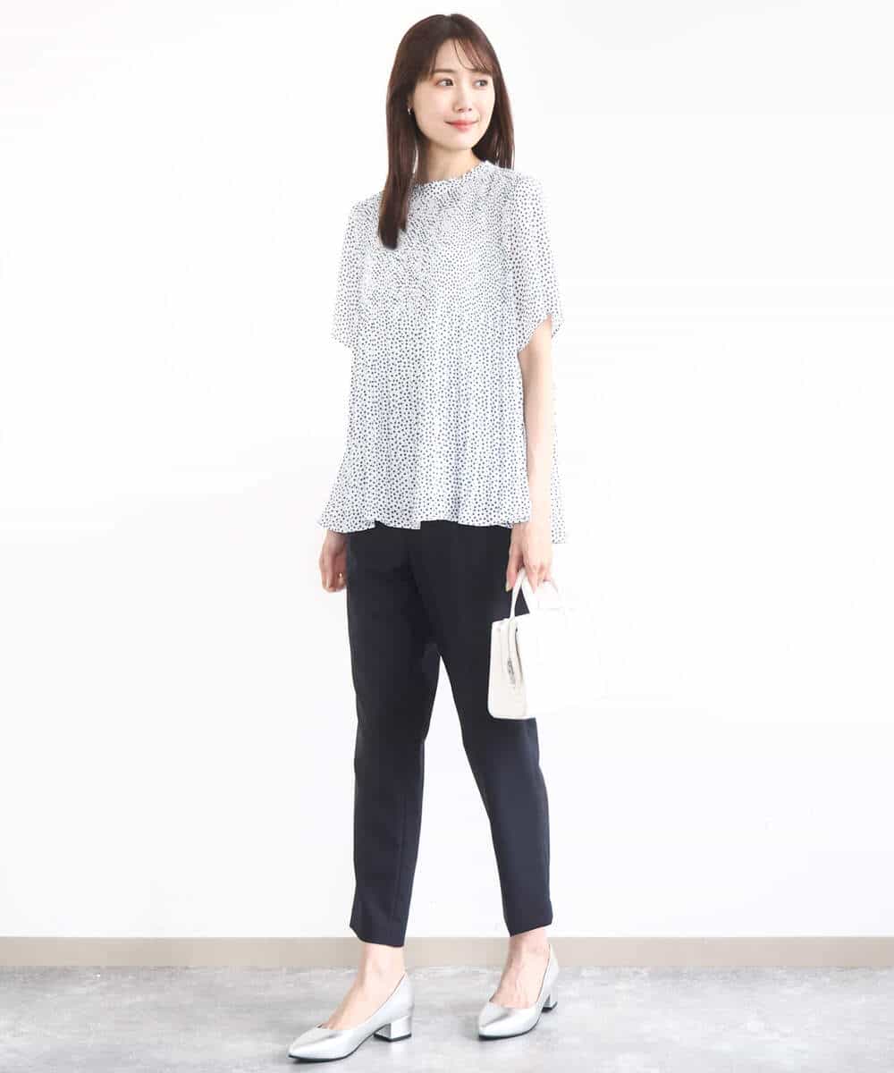 FOLFA28140 MK MICHEL KLEIN(MK ミッシェルクラン) テーパードパンツ/セットアップ対応/洗える ライトグレー