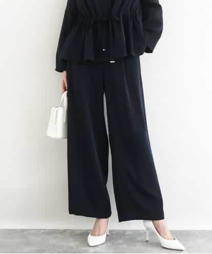 FOLFD24160 MK MICHEL KLEIN 共地ベルト付きワイドパンツ/撥水/防シワ/洗える