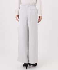 FOLFD24160 MK MICHEL KLEIN(MK ミッシェルクラン) 共地ベルト付きワイドパンツ/撥水/防シワ/洗える ライトグレー