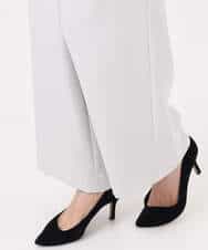 FOLFD24160 MK MICHEL KLEIN(MK ミッシェルクラン) 共地ベルト付きワイドパンツ/撥水/防シワ/洗える ライトグレー