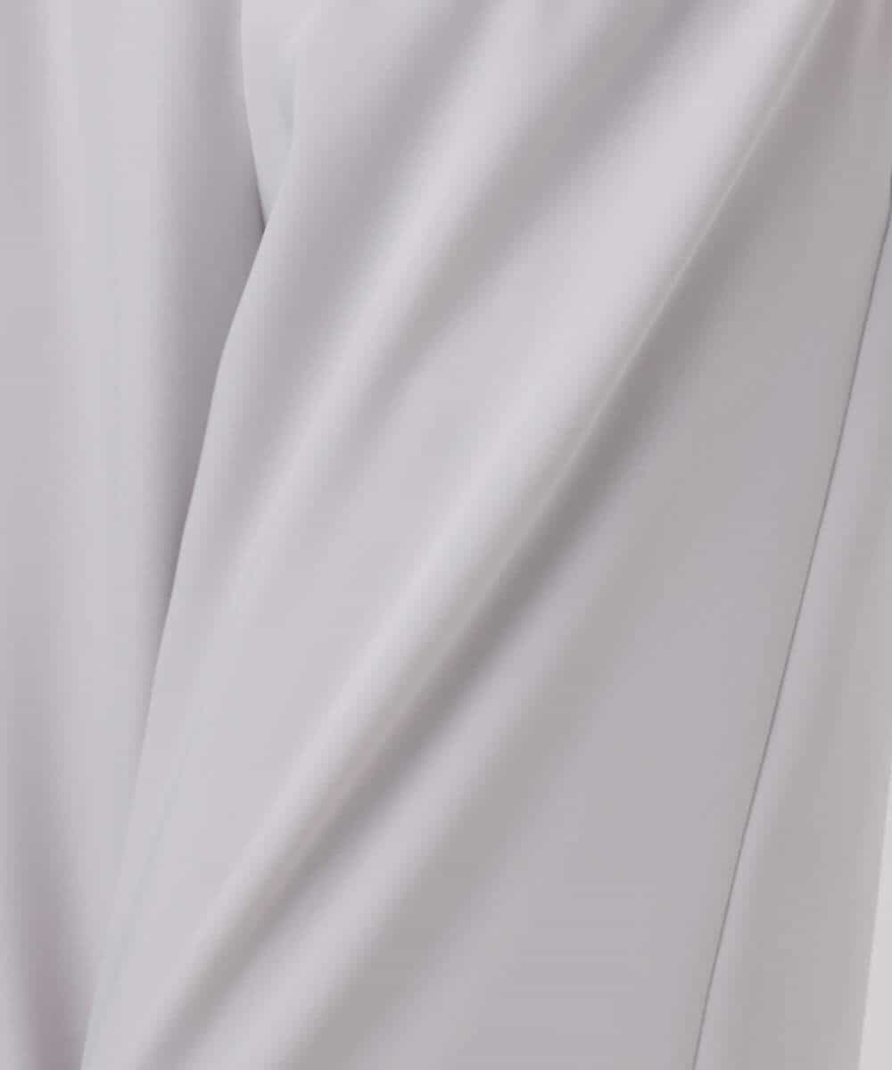 FOLFD24160 MK MICHEL KLEIN(MK ミッシェルクラン) 共地ベルト付きワイドパンツ/撥水/防シワ/洗える ライトグレー