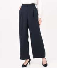 FOLFD24160 MK MICHEL KLEIN(MK ミッシェルクラン) 共地ベルト付きワイドパンツ/撥水/防シワ/洗える ライトグレー