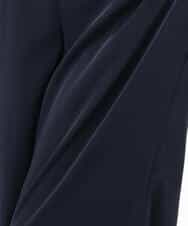 FOLFD24160 MK MICHEL KLEIN(MK ミッシェルクラン) 共地ベルト付きワイドパンツ/撥水/防シワ/洗える ライトグレー