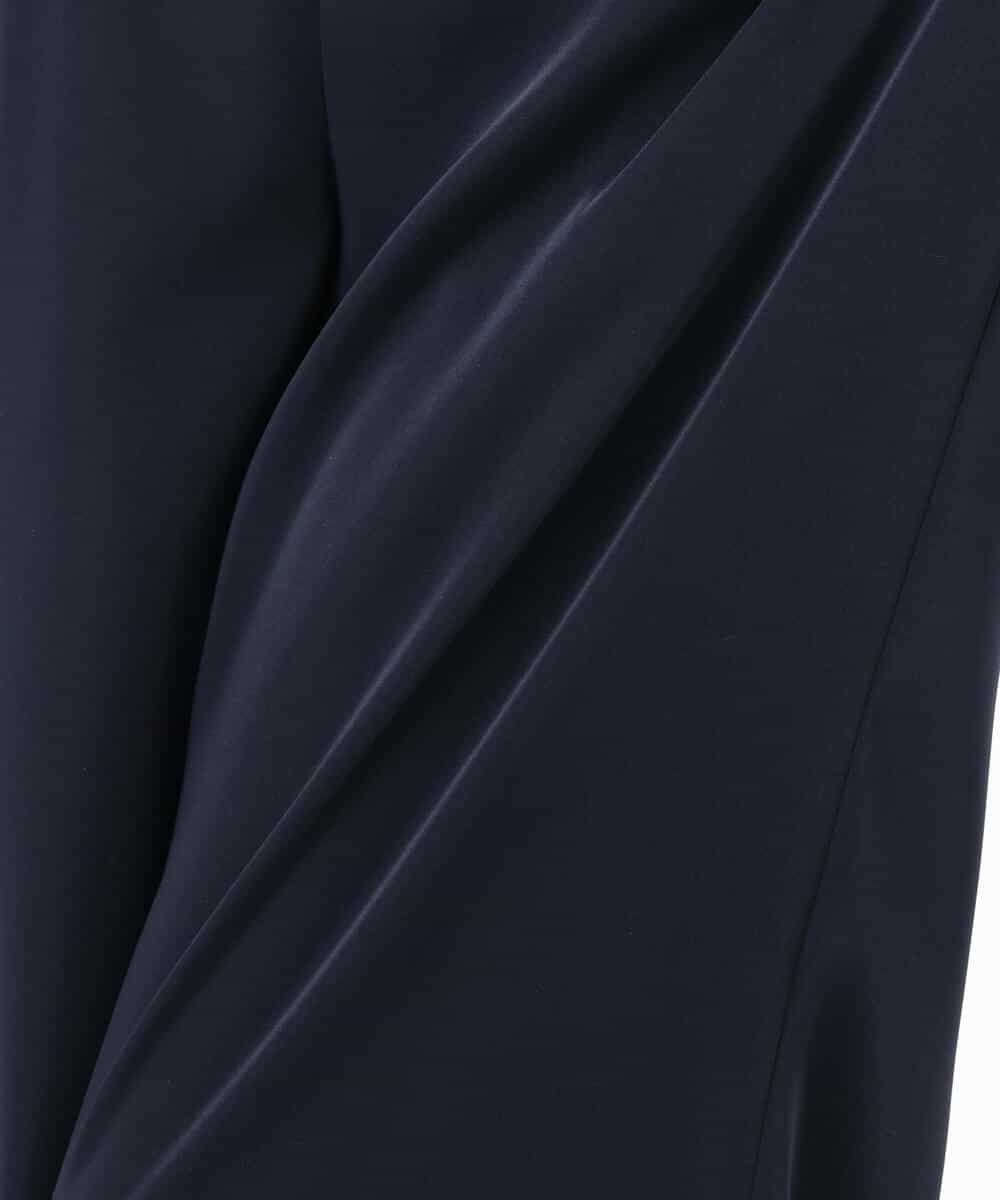 FOLFD24160 MK MICHEL KLEIN(MK ミッシェルクラン) 共地ベルト付きワイドパンツ/撥水/防シワ/洗える ライトグレー