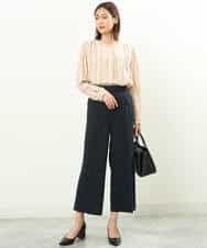 FOLFS34160 MK MICHEL KLEIN(MK ミッシェルクラン) ワイドパンツ/セットアップ対応/洗える ライトグレー