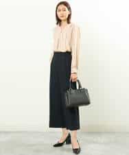 FOLFS34160 MK MICHEL KLEIN(MK ミッシェルクラン) ワイドパンツ/セットアップ対応/洗える ライトグレー