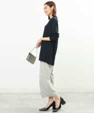 FOLFS34160 MK MICHEL KLEIN(MK ミッシェルクラン) ワイドパンツ/セットアップ対応/洗える ライトグレー