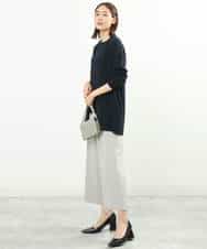 FOLFS34160 MK MICHEL KLEIN(MK ミッシェルクラン) ワイドパンツ/セットアップ対応/洗える ライトグレー