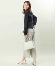 FOLFS34160 MK MICHEL KLEIN(MK ミッシェルクラン) ワイドパンツ/セットアップ対応/洗える ライトグレー