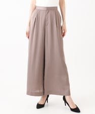 FOLGA32170 MK MICHEL KLEIN(MK ミッシェルクラン) サテンワイドシルエットパンツ/洗える ネイビー