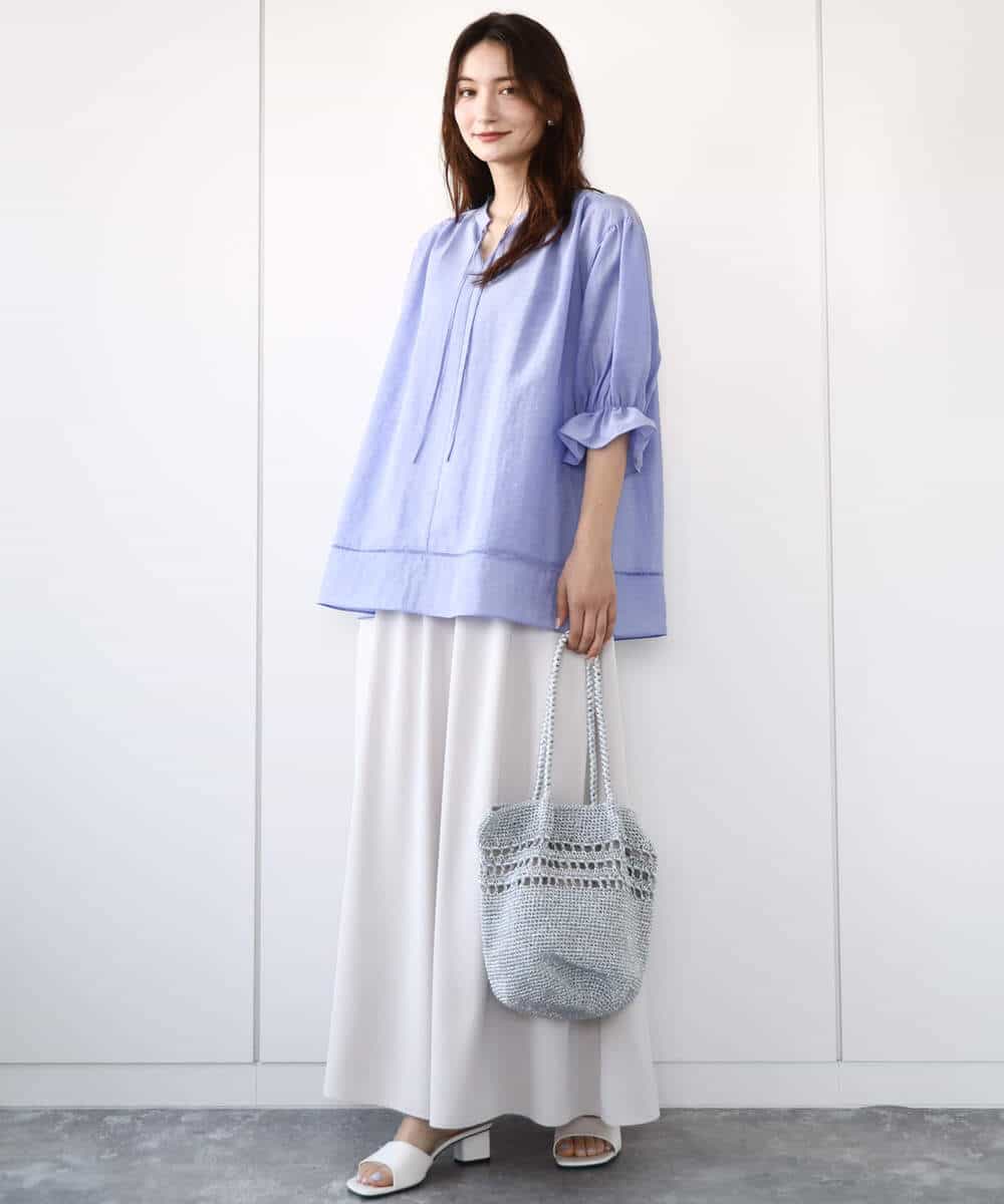 FOLGA51170 MK MICHEL KLEIN(MK ミッシェルクラン) リラクシーワイドシルエットパンツ/洗える ネイビー