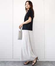 FOLGA51170 MK MICHEL KLEIN(MK ミッシェルクラン) リラクシーワイドシルエットパンツ/洗える ネイビー