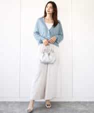 FOLGA51170 MK MICHEL KLEIN(MK ミッシェルクラン) リラクシーワイドシルエットパンツ/洗える ネイビー