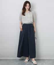 FOLGA51170 MK MICHEL KLEIN(MK ミッシェルクラン) リラクシーワイドシルエットパンツ/洗える ネイビー