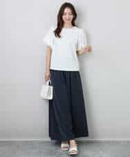 FOLGA51170 MK MICHEL KLEIN(MK ミッシェルクラン) リラクシーワイドシルエットパンツ/洗える ネイビー