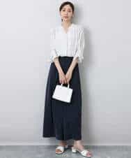FOLGA51170 MK MICHEL KLEIN(MK ミッシェルクラン) リラクシーワイドシルエットパンツ/洗える ネイビー