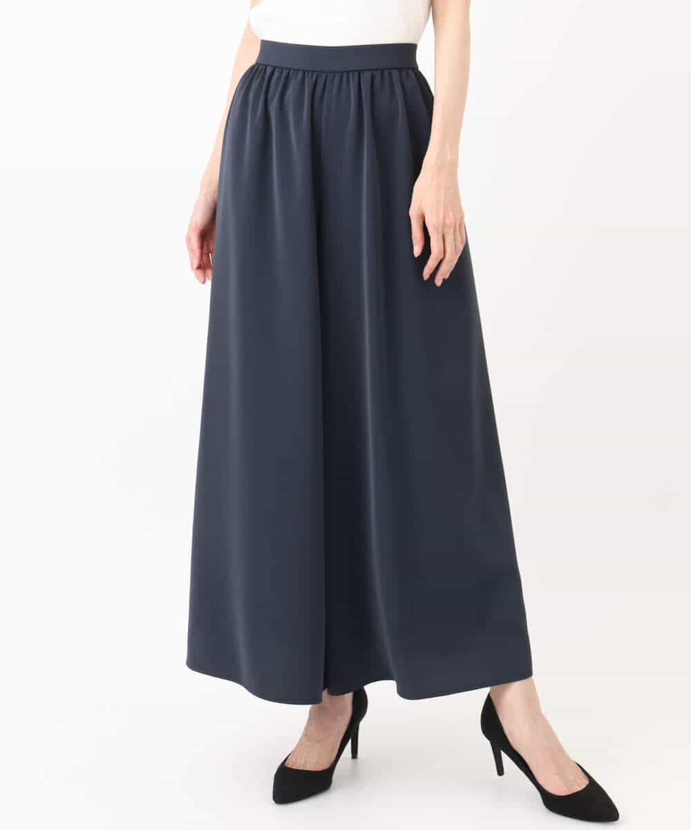 FOLGA51170 MK MICHEL KLEIN(MK ミッシェルクラン) リラクシーワイドシルエットパンツ/洗える ネイビー