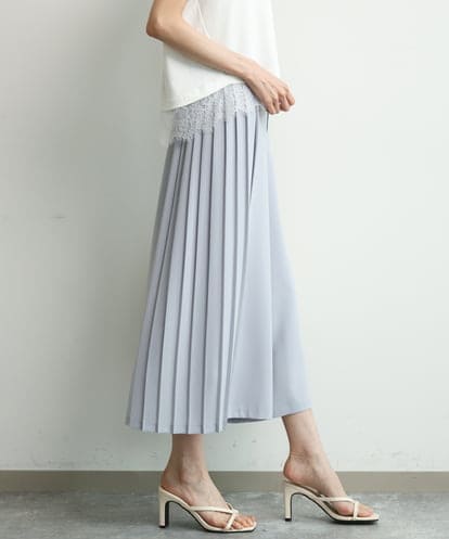 FOLGD26170 MK MICHEL KLEIN [洗える]サイドプリーツガウチョパンツ