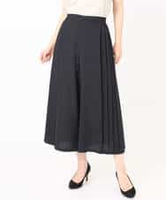 FOLGD26170 MK MICHEL KLEIN(MK ミッシェルクラン) サイドプリーツガウチョパンツ/洗える ネイビー