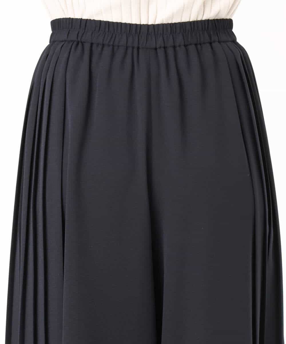 FOLGD26170 MK MICHEL KLEIN(MK ミッシェルクラン) サイドプリーツガウチョパンツ/洗える ネイビー