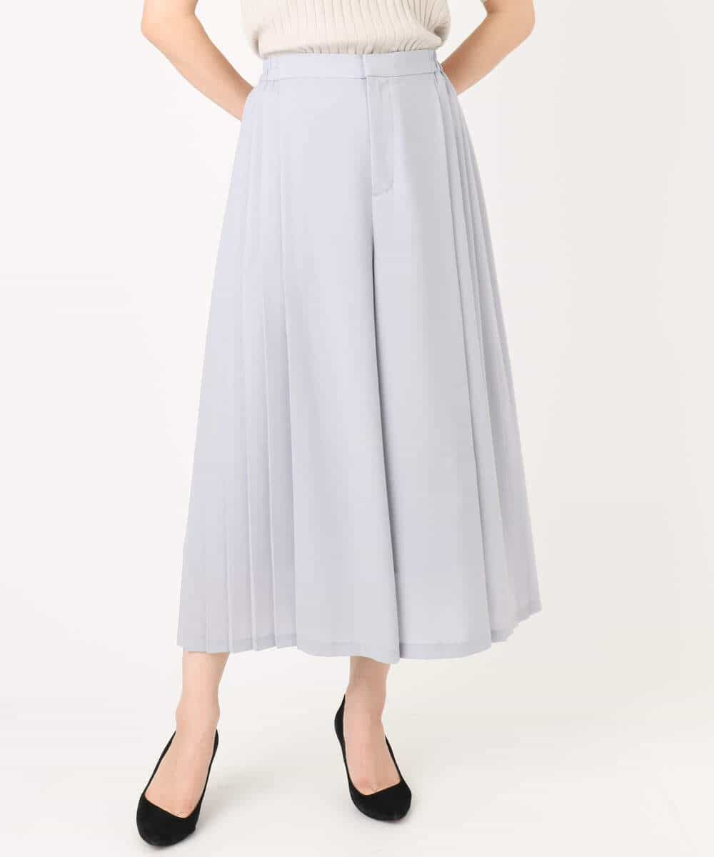 FOLGD26170 MK MICHEL KLEIN(MK ミッシェルクラン) サイドプリーツガウチョパンツ/洗える ネイビー