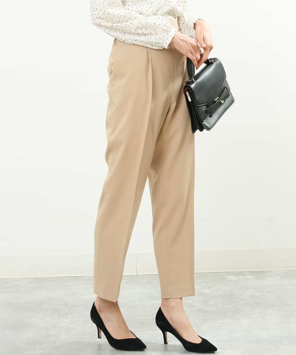 FOLGS36130 MK MICHEL KLEIN(MK ミッシェルクラン) リラックステーパードパンツ/洗える ベージュ
