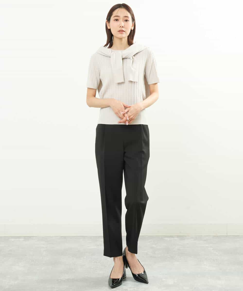 FOLGS36130 MK MICHEL KLEIN(MK ミッシェルクラン) リラックステーパードパンツ/洗える ベージュ