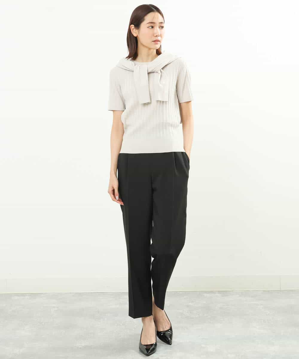 FOLGS36130 MK MICHEL KLEIN(MK ミッシェルクラン) リラックステーパードパンツ/洗える ベージュ