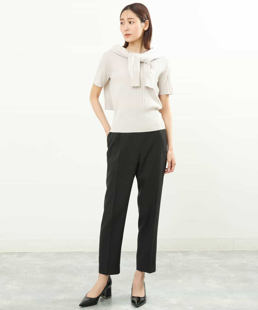 FOLGS36130 MK MICHEL KLEIN(MK ミッシェルクラン) リラックステーパードパンツ/洗える ベージュ