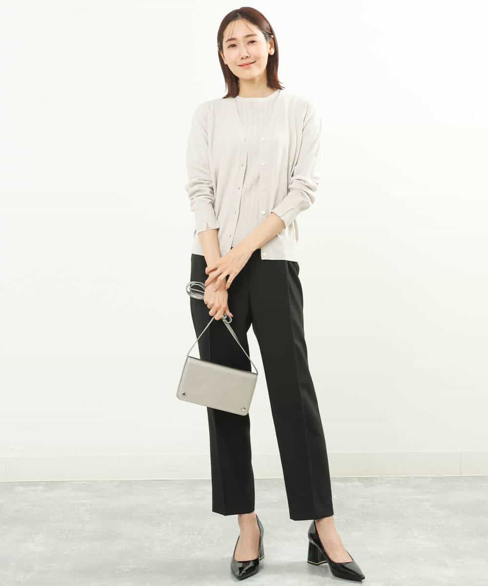 FOLGS36130 MK MICHEL KLEIN(MK ミッシェルクラン) リラックステーパードパンツ/洗える ベージュ