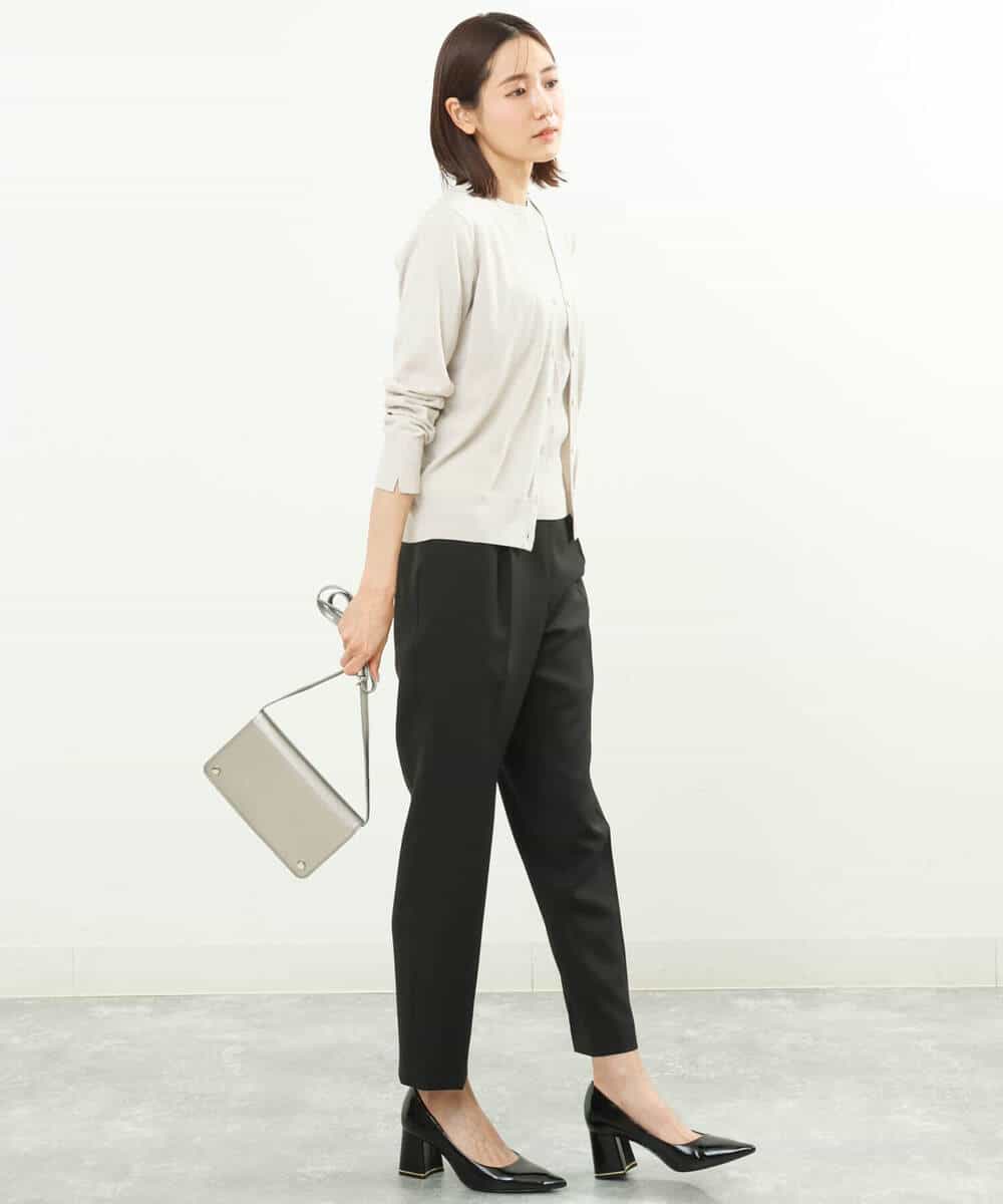 FOLGS36130 MK MICHEL KLEIN(MK ミッシェルクラン) リラックステーパードパンツ/洗える ベージュ