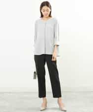 FOLGS36130 MK MICHEL KLEIN(MK ミッシェルクラン) リラックステーパードパンツ/洗える ベージュ