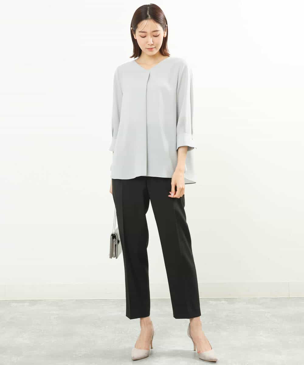 FOLGS36130 MK MICHEL KLEIN(MK ミッシェルクラン) リラックステーパードパンツ/洗える ベージュ