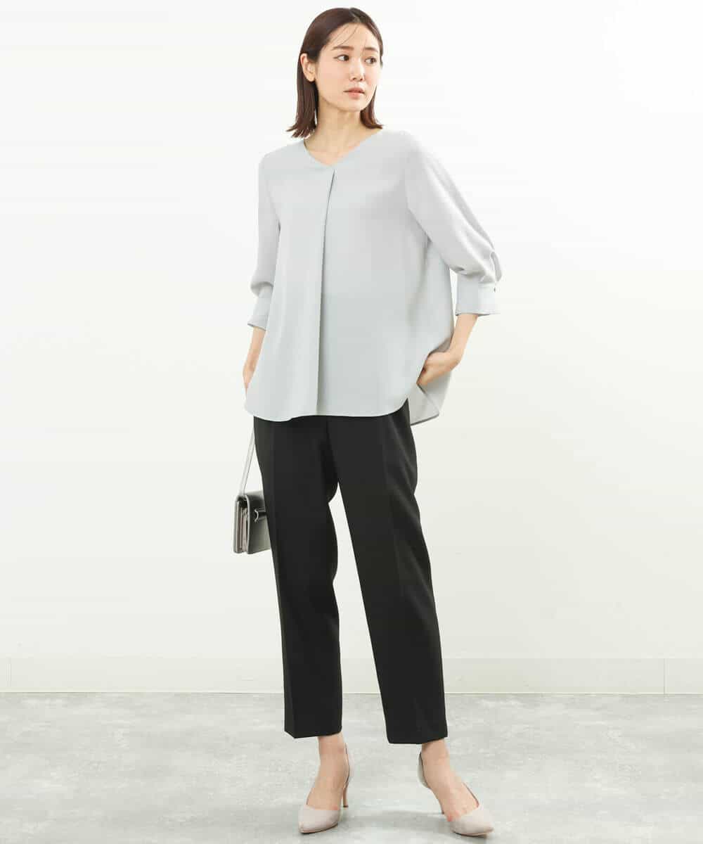 FOLGS36130 MK MICHEL KLEIN(MK ミッシェルクラン) リラックステーパードパンツ/洗える ベージュ