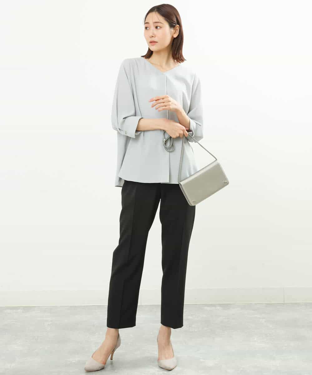 FOLGS36130 MK MICHEL KLEIN(MK ミッシェルクラン) リラックステーパードパンツ/洗える ベージュ