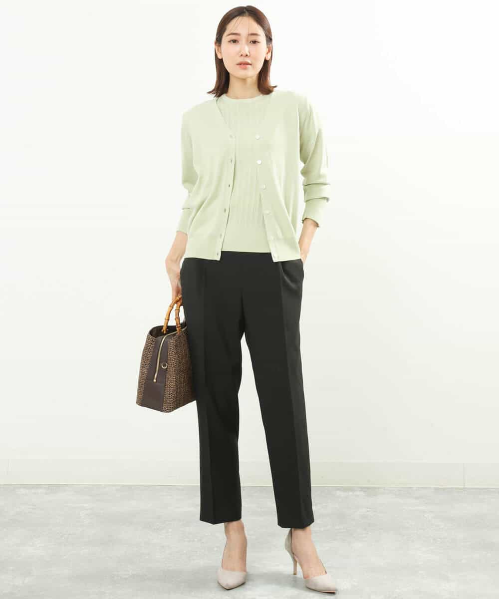 FOLGS36130 MK MICHEL KLEIN(MK ミッシェルクラン) リラックステーパードパンツ/洗える ベージュ