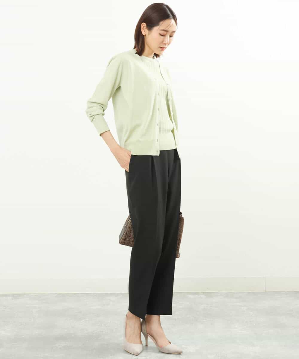 FOLGS36130 MK MICHEL KLEIN(MK ミッシェルクラン) リラックステーパードパンツ/洗える ベージュ